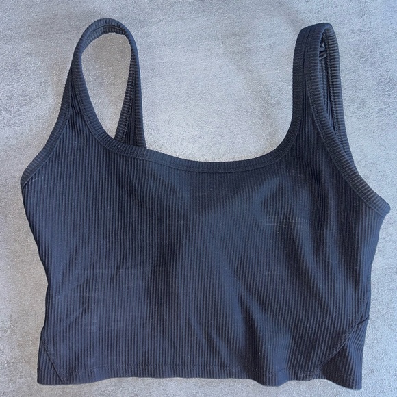 Black Ribbed Tank Top - Picture 2 of 3